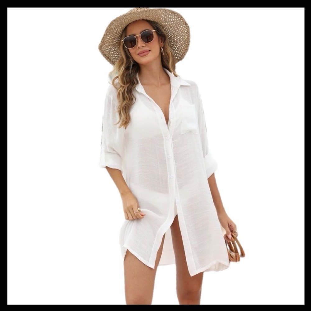 BOUTIQUE Chic White Coverup - Picture 5 of 8